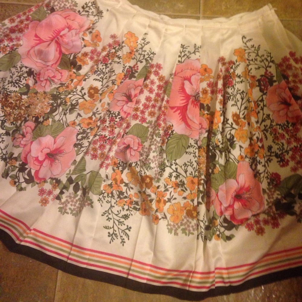 Old Navy Floral Skirt - Pink and Orange